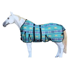 CHALLENGER 76" Horse Mesh Light Weight Summer Sheet Flysheet Protection Airflow Teal 73430