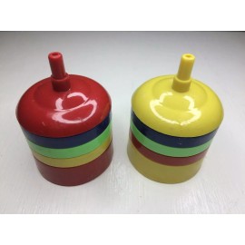 Colorful Plastic Aquarium Air Stone Bubble Diffuser (Pack of 2 Extra Large)