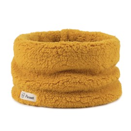 PEECABE Kids Scarf Winter Fleece Toddler Scarf Baby Boy Girl Fuzzy Soft Cold Weather Pullover Neck Warmer Gaiter 1-7T (Yellow)