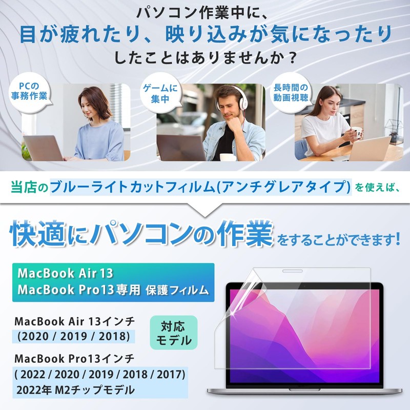 Anti-Glare Blue Light Cut MacBook Air 13 / MacBook Pro