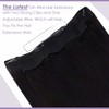 LaaVoo Invisible Wire Hair Extensions Black Wire Extensions Real Hair