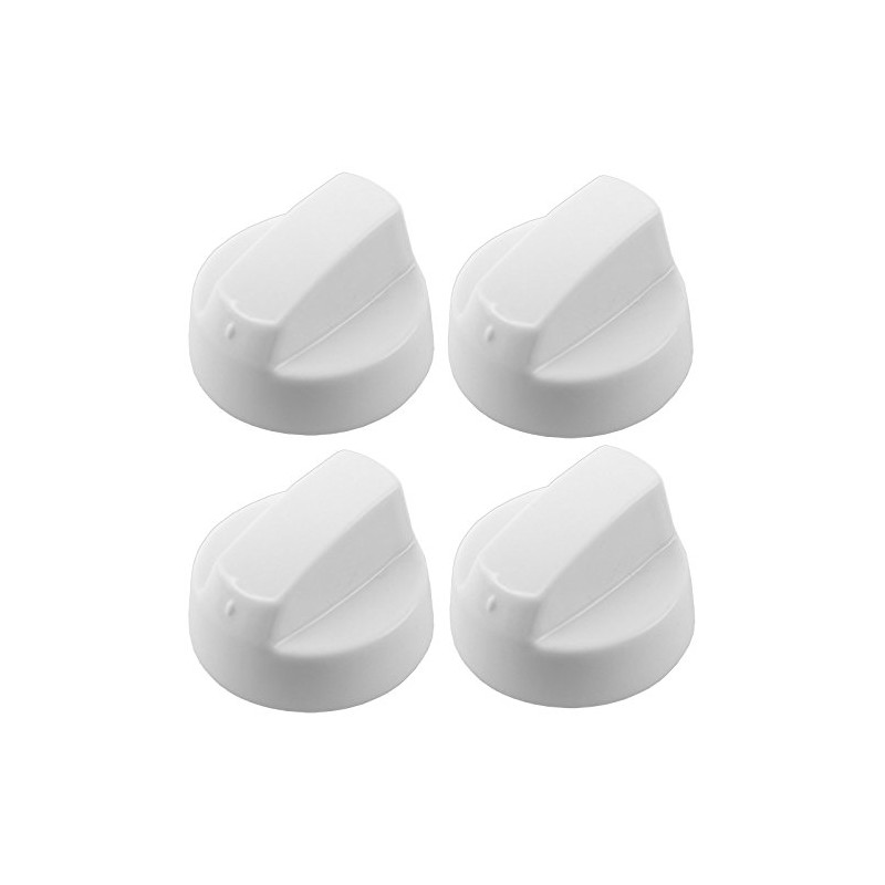 Spares2go White Control Knobs for AEG/Baumatic Oven Cooker & Hob