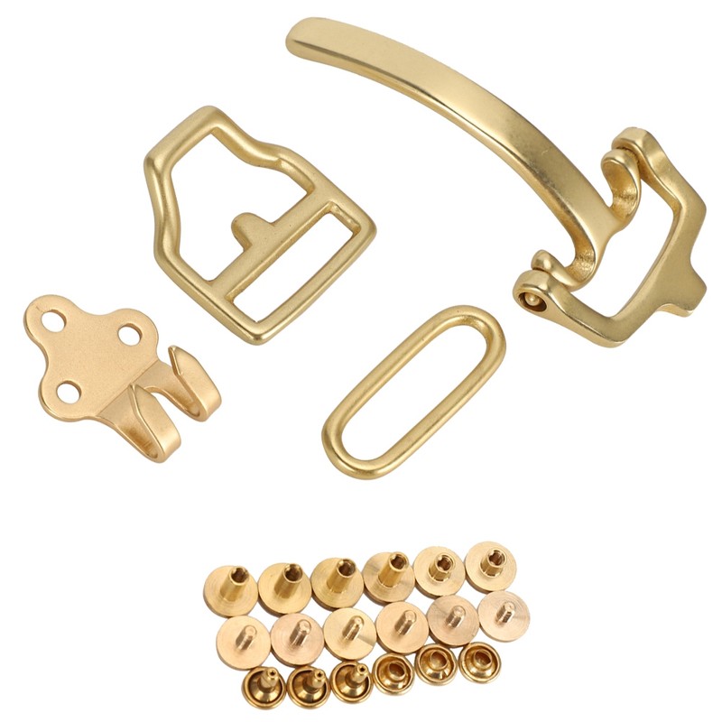 Pure Brass Belt Buckle Environmental Protection D shaped Buckle Set