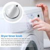 2 Pack White Dryer Timer Knob WE1M654 for GE Dryers
