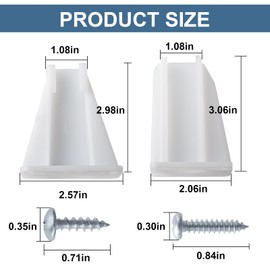 R 7227 Rear Drawer Track Back Plate and R 7240 Side Track Brackets, Plastic, White