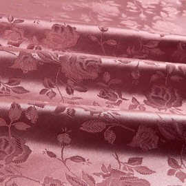 Rose Satin Jaquard Mauve, Fabric by the Yard
