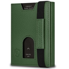 Von Hessen Slim Wallet with RFID Protection – Card Case for Men and Women – Mini Leather Wallet – Small Wallet – Wallet, Green