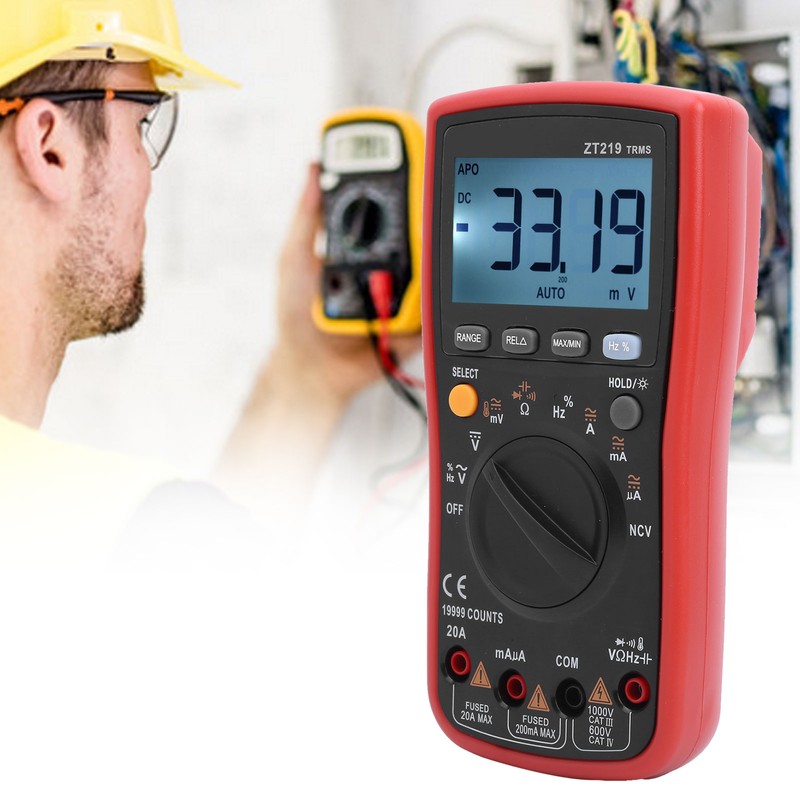 ZT219 Auto Range Digital Multimeter Ac DC Voltage TrueRMS Tester