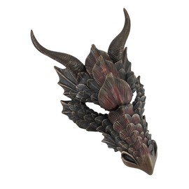 Veronese Design Dragon Head Wall Mask Medieval Decor Bronze Finish