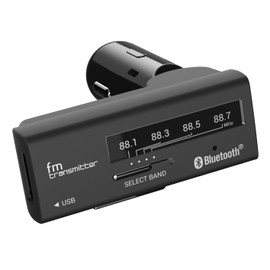 Kashimura Bluetooth FM Transmitter 4-Band USB 1 Port 2.4A Simple Operation 12V/24V Car Compatible NKD-189