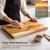 RealGulf 24x18 Teak Butcher Block, Oversized Reversible Cutting Board
