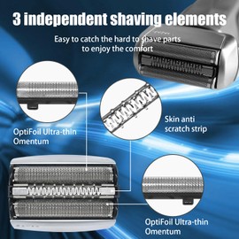 Paquete de 2 cabezales de afeitadora eléctrica serie 7 70S de repuesto para Braun, cabezales de repuesto de afeitadora de aluminio compatibles con afeitadoras Braun Series 7 720cc, 730cc, 735s, 750cc,