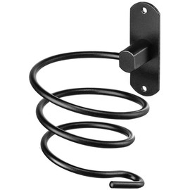 Fanceey Hair Dryer Holder Wall Mounted,Hail Tool Organizer, Aluminum Bathroom Blow Dryer Holder Wall Shelf (Black)