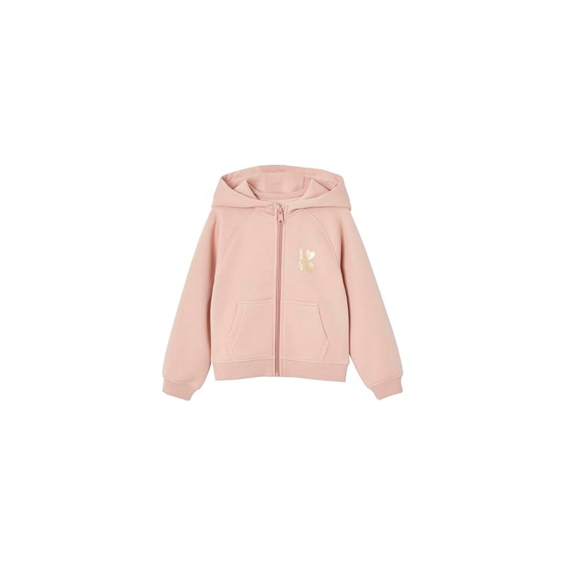 VERTBAUDET Girls Sports Hooded Sweatshirt, pink