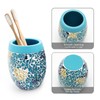 Handmade Blue Mosaic Glass Bathroom Accessory Sets 4PCS Bathroom Accessories