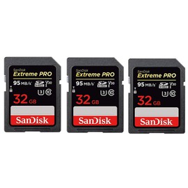 SanDisk Extreme Pro SDHC UHS-I Card (SDSDXXG-032G-GN4IN), 3Pack (32GB)