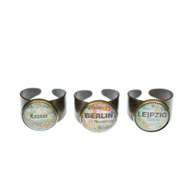 Miniblings Choose A City Customized Ring Cities City Berlin München Germany, Town:Nürnberg