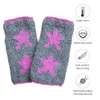 Pachamama Women Wool Hand Wrist Warmers Fleece Lined Handknitted Star