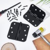 UNICRAFTALE 2 Sets Self Closing Door Hinges Matte Black Spring