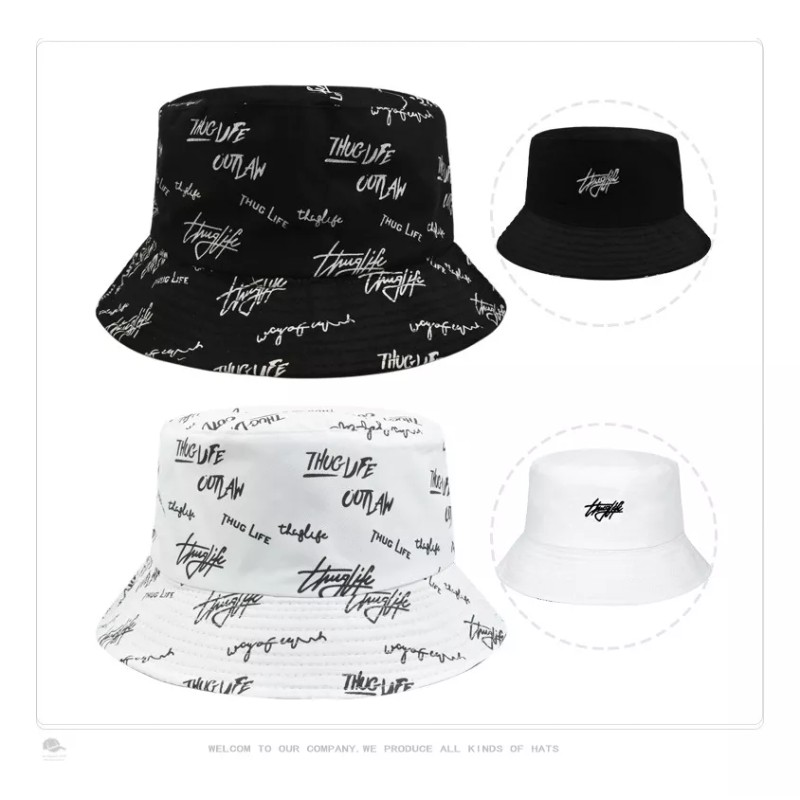 THE9SHOP Sombrero Sol Pescador Bordado Doble Cara/ Gorras Bucket Hat
