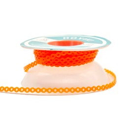 Orthodontic Dental Elastic Ultra Power Rubber Chains Multi-Colors Rubber Chains for Braces Power Dental Orthodontic (Orange, Close)