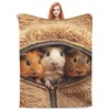 Guinea Pig Blanket Cute Throw Blankets Cozy Fleece Flannel Plush
