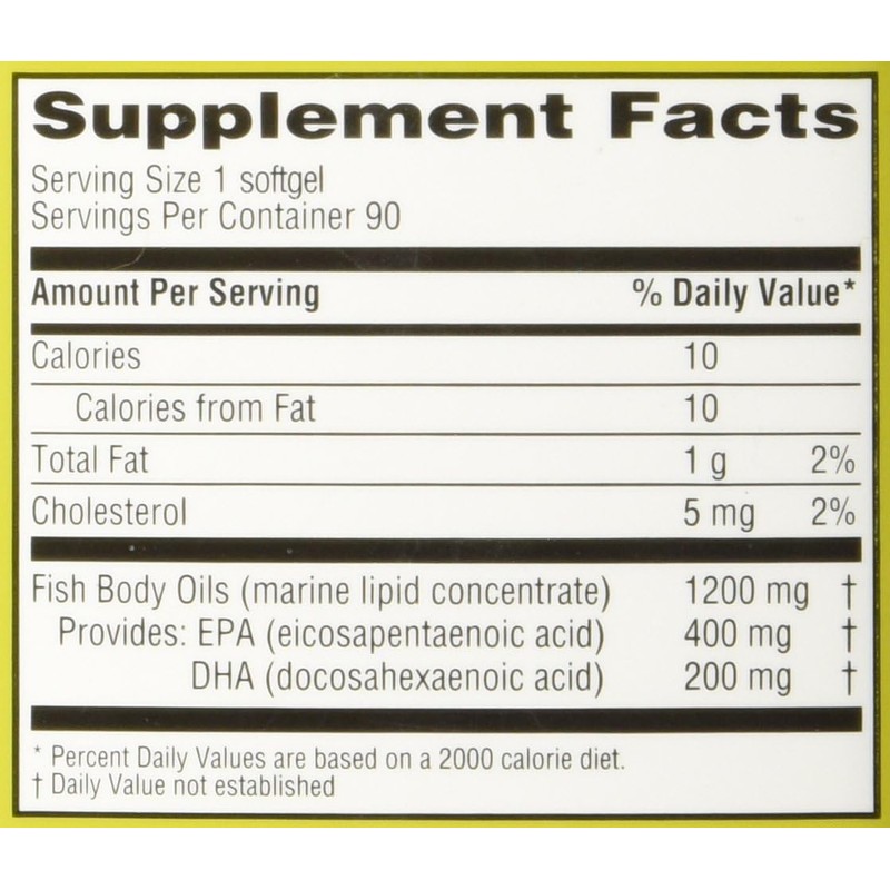 Trader Joe's Molecularly Distilled Omega-3 Fatty Acids Dietary Supplement