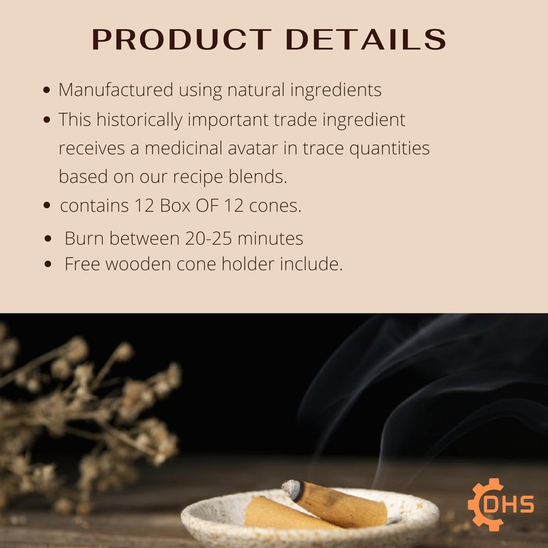 Satya Citronella Incense Dhoop Cone Full pack of 12 With