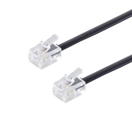 PADCR Telephone Cable RJ11 Modular Cable 6P4C Western Cable RJ11 to RJ11 Plug (1.5 m)