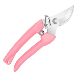 Curve Garden Scissors Gardening Tool Scissors for Cutting Flowers Trimming Plants Fruits Picking (Pink)