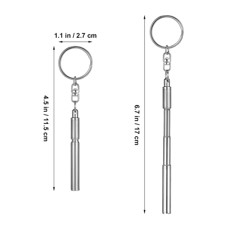 Operitacx Retractable Ballpoint Pens with Keychain, mini Pen Tiny with