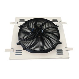 EGINCOOLER 16" Engine Fan + Aluminum Shroud + Relay for 2007-2017 Jeep Wrangler JK 3.6L 3.8L V6