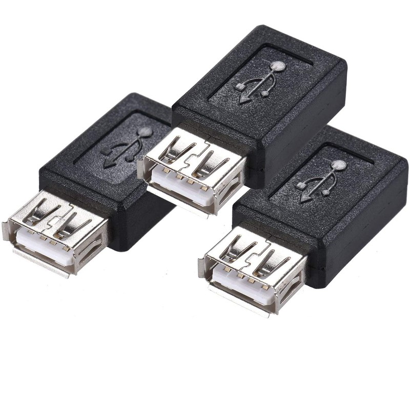Warmstor 3-Pack USB 2.0 A Female to Micro USB Female