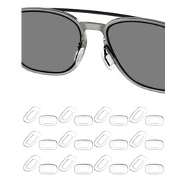 HILEEN 12 Pairs Replacement Nose Pad Pieces for Costa South Point|Flagler|Shipmaster|Fernandina|Wader|Peli; for Oakley Latch Key|Cartridge|Spindle|Diecutter|Lugplate|Latch Alpha Sunglasses - White