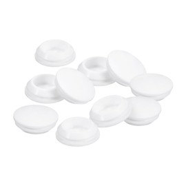 uxcell 18Pcs Silicone Plugs, Rubber Round Snap in Locking Hole Plugs for 20-22mm Hole, Hole Stoppers Waterproof Hole Plug for Metal Tube, Furniture End Caps Inserts, White