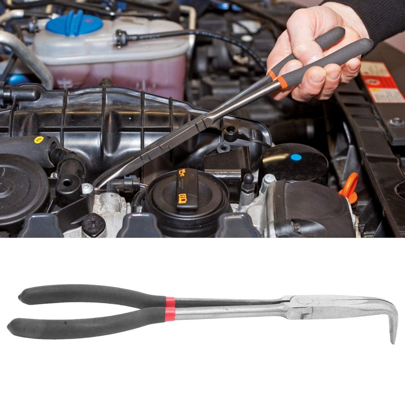 Long Reach Needle Nose Pliers, 11 Inch 280mm 90 Degree