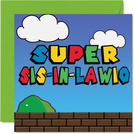 Son in Law Birthday Cards - Super Son in Law - Funny Happy Birthday Card for Son in Law from Mum, Father in Law Son Birthday Gifts 145mm x 145mm Joke Greeting Cards for Son