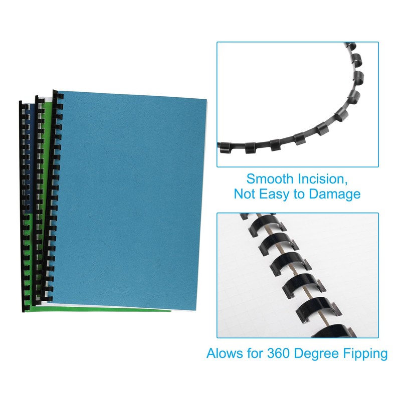 PATIKIL 51mm (2") Plastic Binding Combs, 10 Pcs 21 Rings