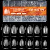 Almendra Corto Uñas Tips, 600Pcs, 12 Tamaños Pre-Formado Medio Mate