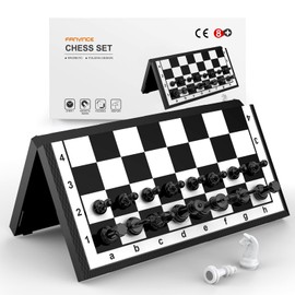 FanVince Chess Set Magnetic Travel Board Game Folding Portable Games Sets 10 inches-25 Centimeters