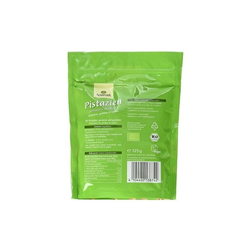 Alnatura Organic Pistachio Salted 125 g
