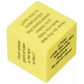 Teacher Created Resources Comprehension Dice Set 6 Soft Washable Cubes with 36 Questions for Classroom Use