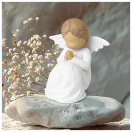 Loyzcy First Communion Gifts for Girls, Confirmation Gifts Baptism Gifts for Girl, Praying Angel Figurines Statue, Christian Catholic Religious Gifts for Teen Girls Women