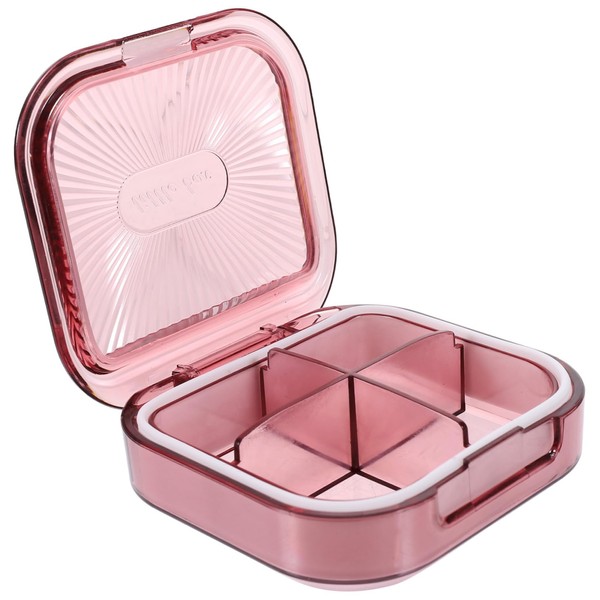 PACKOVE Travel Pill Organizer Case Small Compartment Portable Medicine Container