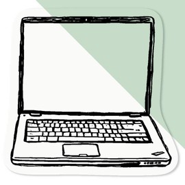 4 x Small 50mm 'Gaming Laptop' Transparent/Clear Sticker Decals for Windows/Cars/Walls (DC00132748)