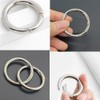 Changyeah 45mm Round Carabiners Pack of 15 Silver Classic Untreated