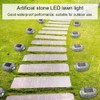 Outdoor Solar Power Waterproof Lights Imitation Stone Lamp Garden Lawn