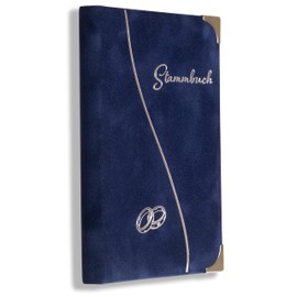 Anelli Wedding Registry Office Spine Book Blue with Insert