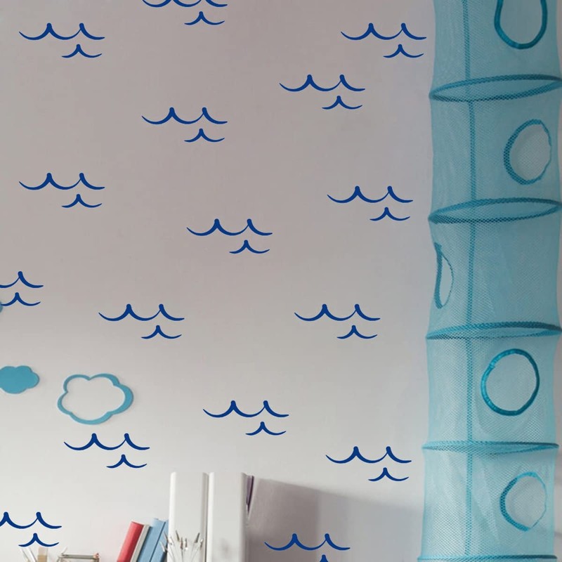 DIY Wave Wall Decals Ocean Sticker Home Nautical Decor Kids
