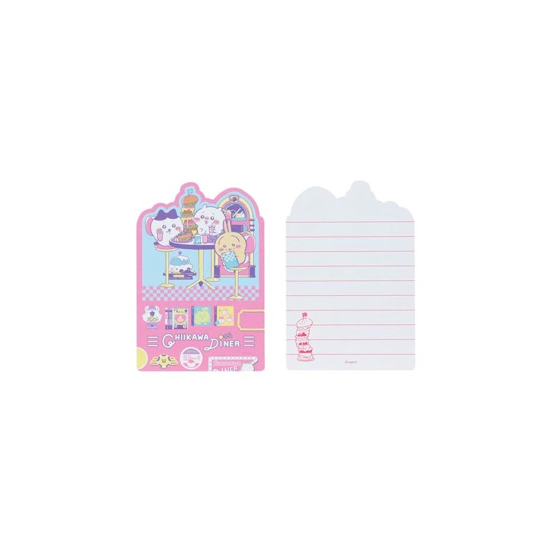 Sun-Star Stationery S8908761 Chiikawa Goods, Letter Set, Die Cut, Lunch